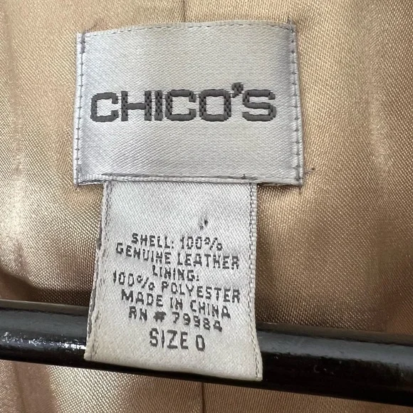 Chico’s Leopard Print Leather Suede Jacket Single Button Size S - Picture 3 of 14